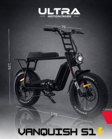 RKS - Bicicleta electrica ULTRA Vanquish S1 Fat Bike 500W 48V