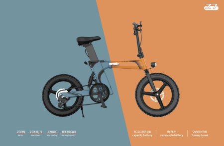 Bicicleta Electrica Z7 - Roti 20 inch, 250w Autonomie 80-100 Km [6]