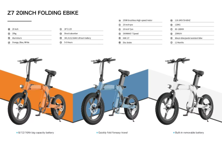 Bicicleta Electrica Z7 - Roti 20 inch, 250w Autonomie 80-100 Km [11]