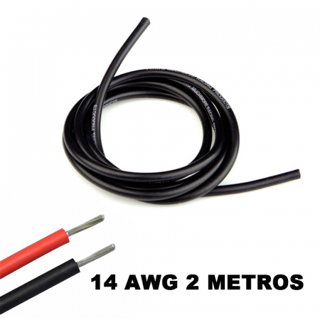 Conectori - Cablu electric din silicon flexibil 14 AWG (Negru)
