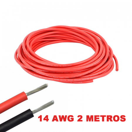 Conectori - Cablu electric din silicon flexibil 14 AWG (Roșu)