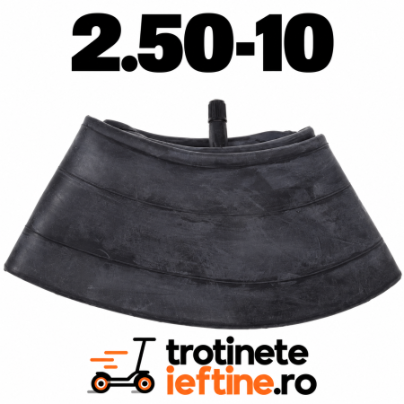 Piese - Cameră aer 2.50-10 cu valvă TR87 pentru scutere și mopede