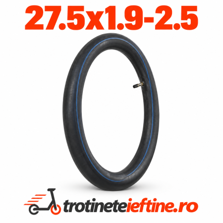 Piese - Cameră aer bicicletă 27.5 x 1.90-2.50 cu valvă Schrader 48 mm
