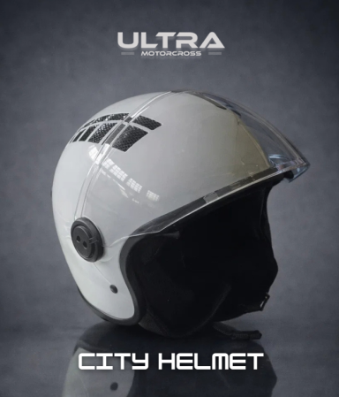 Căști - Cască City Open Face Ultra Motocross cu Vizieră