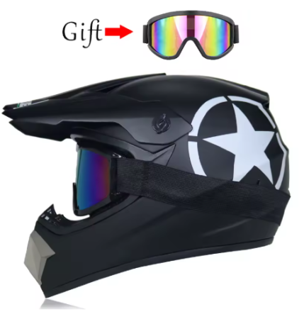 Siguranță - Casca Cross Off-Road Copii Negru Star M