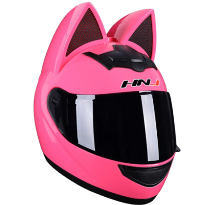 Accesorii - Cască integrală roz cu vizieră fumurie și design personalizat