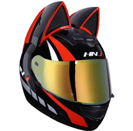 Accesorii - Cască full-face cu vizieră oglindă și urechi detașabile DOT