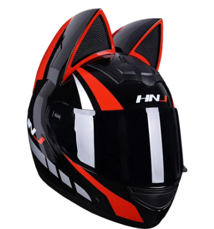 Accesorii - Cască full-face cu urechi detașabile, ABS, DOT – trotinetă electrică