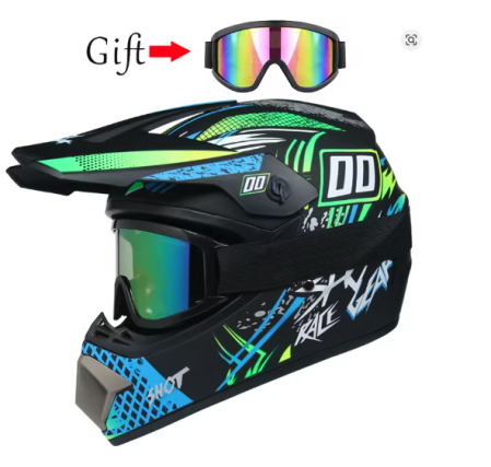 Accesorii - Cască Moto Cross Full Face Mov + Ochelari + Mănuși + Balaclavă CADOU | Enduro ATV Motocross
