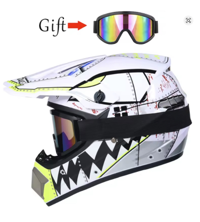 Accesorii - Cască Moto Cross Full Face Mov + Ochelari + Mănuși + Balaclavă CADOU | Enduro ATV Motocross