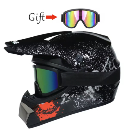 Accesorii - Cască Moto Cross Full Face Mov + Ochelari + Mănuși + Balaclavă CADOU | Enduro ATV Motocross