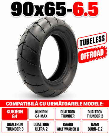 Piese - Cauciuc 90/65-6.5 Tubeless Cityroad Amalibay pentru trotinetă electrică