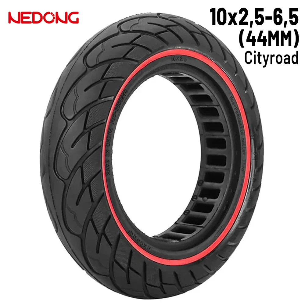 Anvelope - Cauciuc PLIN 10×2.5-6.5 Roșu (44MM) [Nedong]
