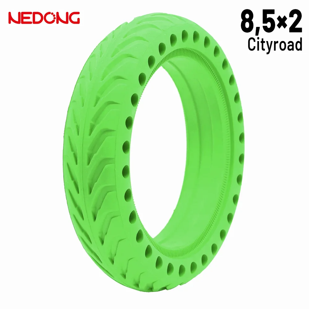 Anvelope - Cauciuc PLIN 8.5×2 cu găuri VERDE pentru Xiaomi [Nedong]