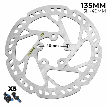 Piese - Disc de frana 135 mm pentru Xiaomi PRO / PRO 2 - dintat (5H - 40 mm) [Suniik]