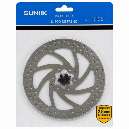 Piese - Disc de frana 160 mm Suniik, grosime 2,8 mm, pentru trotineta electrica