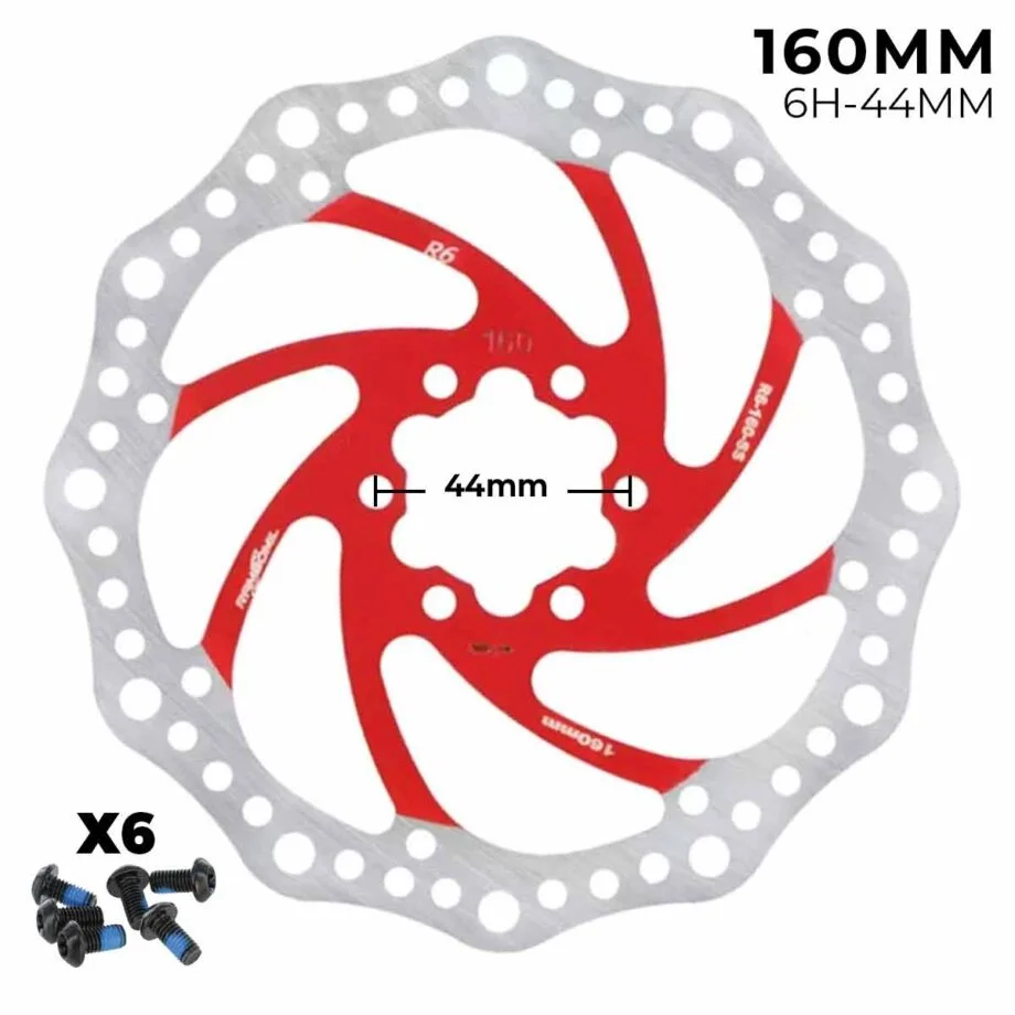 Discuri de frana - Disc de frână zimțat roșu 160 mm pentru trotinetă electrică