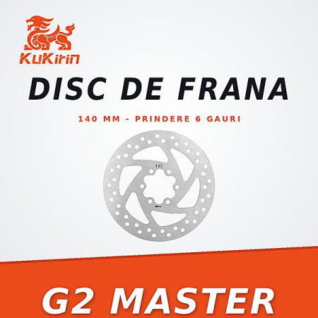 Discuri de frana - Disc Frana KuKirin G2 Master – 140 mm, Prindere 6 Gauri, Otel Inoxidabil