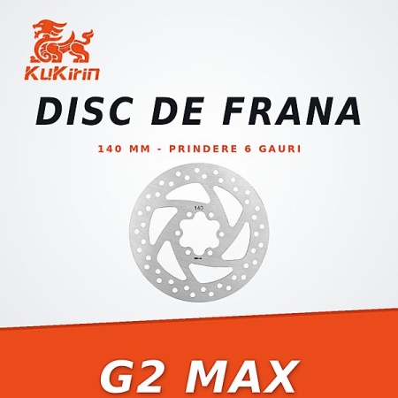 Discuri de frana - Disc Frana KuKirin G2 Max – 140 mm, Prindere 6 Gauri, Otel Inoxidabil