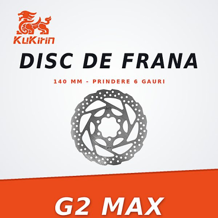 Discuri de frana - Disc Frana KuKirin G2 Max – 140 mm, Prindere 6 Gauri, Otel Inoxidabil