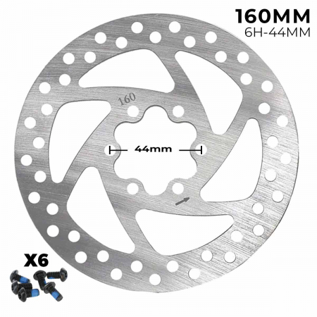 Frâne - Disc frână rotund 160mm (6 găuri - 44mm)