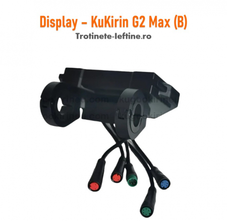 KuKirin G2 Max - Display/Ecran original Trotineta KuKirin G2 Max, Varianta B (4 pini mufa albastra)