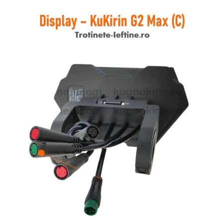 KuKirin G2 Max - Display/Ecran original Trotineta KuKirin G2 Max, Varianta C (5 pini mufa verde)