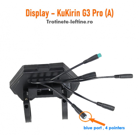 Piese - Display/Ecran original Trotineta KuKirin G3 Pro, Varianta A (4 pini mufa albastra)
