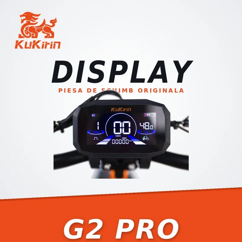 Display - Display KuKirin G2 Pro cu Far LED Integrat – Ecran Original de Schimb