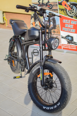 Fat-Bike Electric, Bicicleta C93, 1000w, Roti 20 inch, 55 km/h, Maro [20]