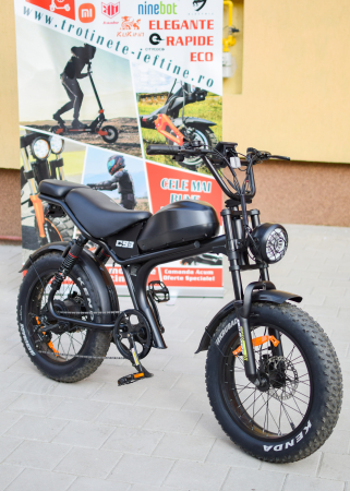 Fat-Bike Electric, Bicicleta C93, 1000w, Roti 20 inch, 55 km/h, Maro [23]