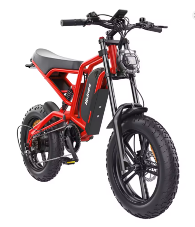 Biciclete - Bicicletă Electrică Hidoes B6 1200W 48V 15Ah Fat Tire 20×4” Roșu