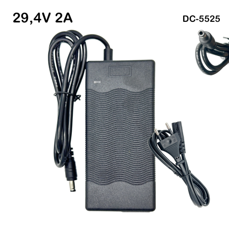 Piese - Incarcator 29,4V 2A (DC5525) pentru trotinete si biciclete electrice