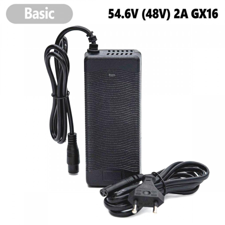 Încărcătoare - Încărcător 54,6V 2A cu conector GX16 (3 pini) pentru trotinetă electrică