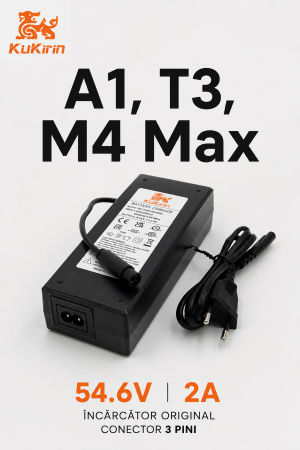 KuKirin A1 - Încărcător Original KuKirin 54.6V 2A Conector 3 Pini pentru G2 Pro, M4 Max, A1, T3