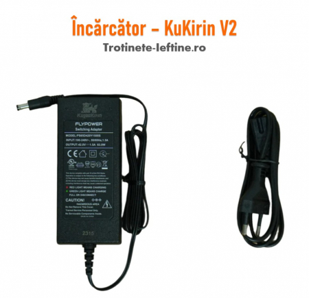 KuKirin V2 - Încarcator Bicicleta KuKirin V2, 42.0V 1.5A
