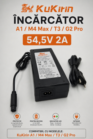 KuKirin G2 Pro - Incarcator 54.6V Kukirin G2 Pro/M4 Max/T3/A1 | Trotinete-Ieftine.ro