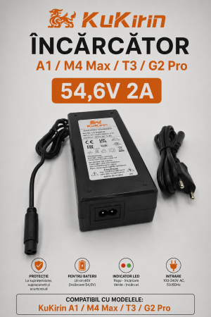 Încărcătoare - Incarcator 54.6V Kukirin G2 Pro/M4 Max/T3/A1 | Trotinete-Ieftine.ro