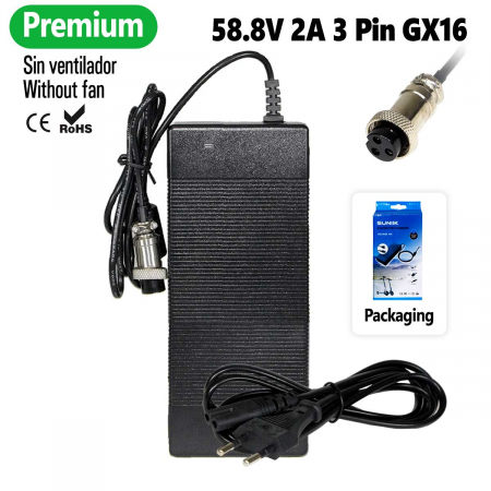 Încărcătoare - Încărcător premium 58,8V 2A (conector GX16 cu 3 pini) – pentru trotinetă electrică [Suniik]