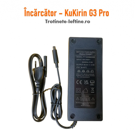 Încărcătoare - Încarcator Trotineta KuKirin G3 Pro, 58,8V 2A (2023, 1 gaura)