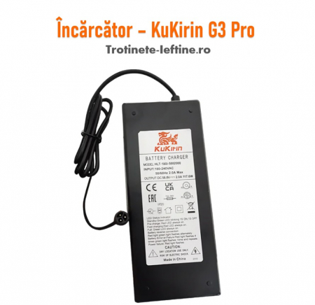 Încărcătoare - Încarcator Trotineta KuKirin G3 Pro, 58,8V 2A (2024, 3 gauri)