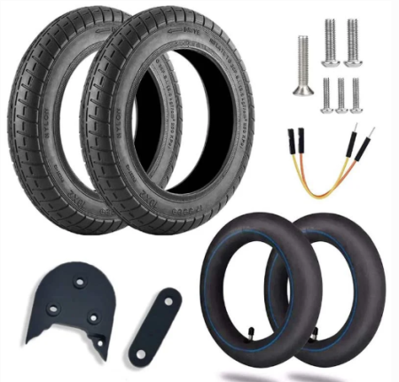 Roți și Anvelope - Kit complet conversie 10 inch pentru trotinetă electrică Xiaomi negru