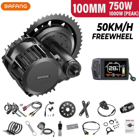 Piese - Kit conversie bicicleta electrica cu motor central 750W 48V 100 mm, display EKD01, Bafang