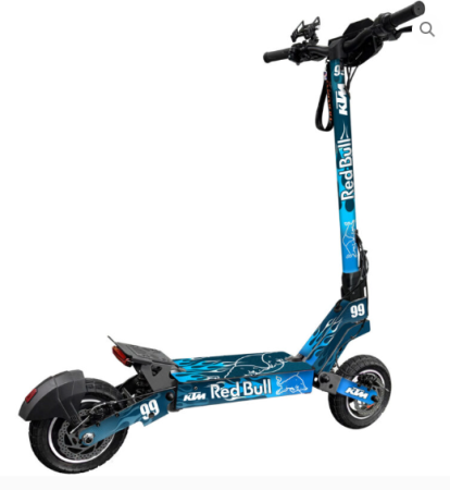 Personalizare & Confort - Vinil Autocolant Kukirin G2 Blue Flames – Personalizare Trotinetă Electrică