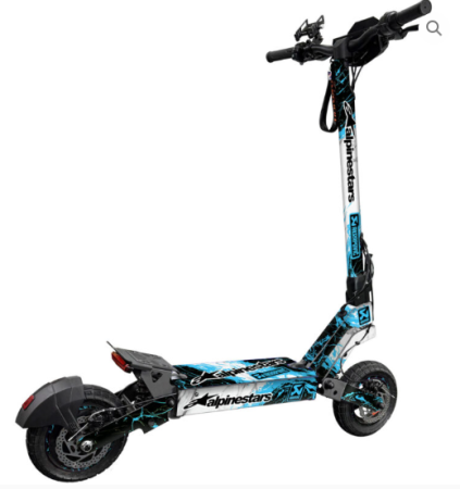 Personalizare & Confort - Vinil Autocolant Kukirin G2 Marmol Blue Alpinestars – Personalizare Trotinetă Electrică