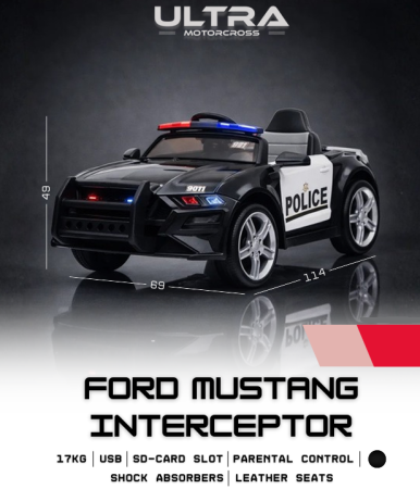 Vehicule Copii - Mașinuță Electrică Ford Mustang Police 12V 2x35W