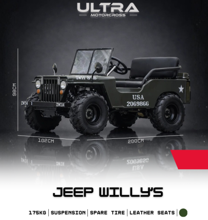 ATV - Mini Jeep Willys 150cc 11HP 2 Locuri Semi Automat