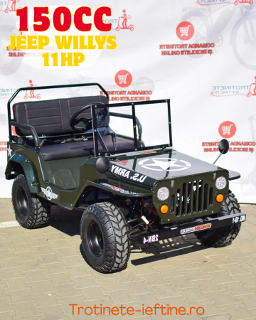 ATV 150cc - Mini Jeep Willys 150cc 11HP 2 Locuri Semi Automat