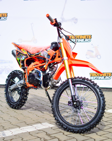 Vehicule Copii - Motocicletă Cross ILX125 Crosser 125CC Portocaliu Off-Road