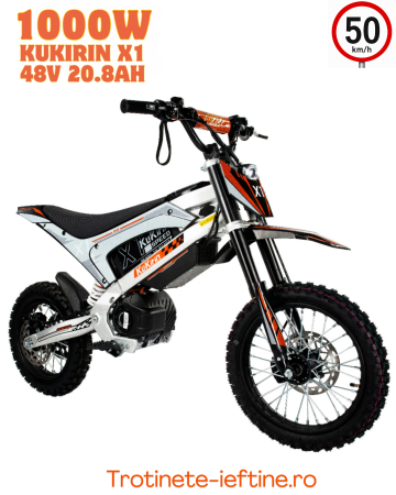 MOTOCICLETE - motocicleta-electrica-kukirin-x1-1000w-off-road-gri-negru